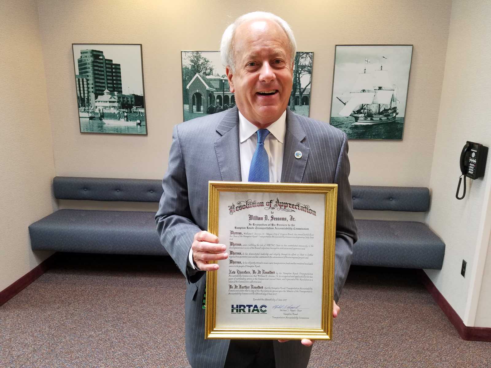 Former HRTAC Chair, Mayor William D. Sessoms