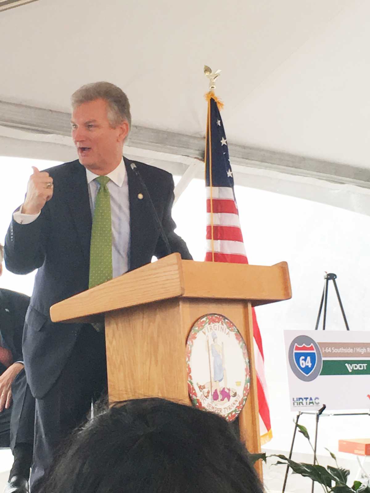 Secretary Layne Speaking at Podium