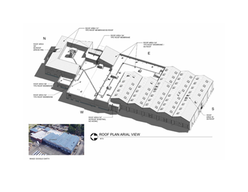 Drawing of the planned roof replacement