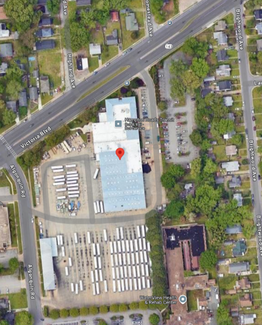 Aerial view of the HRT Victoria Blvd location